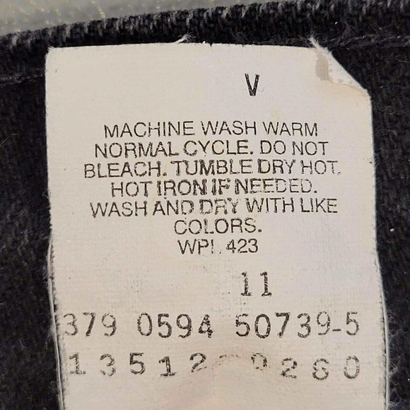 Vtg Levi’s 512 Womens Slim Fit Tapered Leg Denim Jeans Faded Black 5 Shorts - Picture 5 of 10